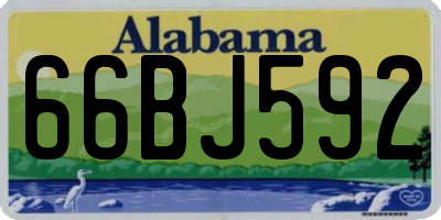 AL license plate 66BJ592