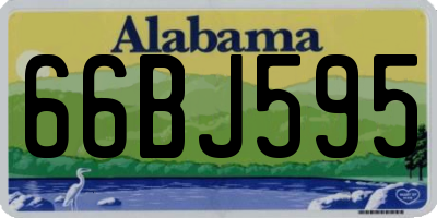 AL license plate 66BJ595