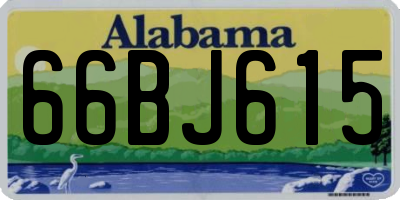 AL license plate 66BJ615