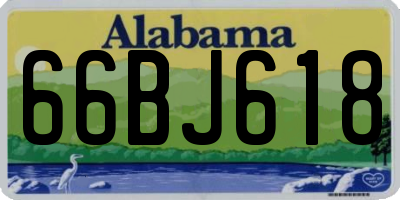 AL license plate 66BJ618