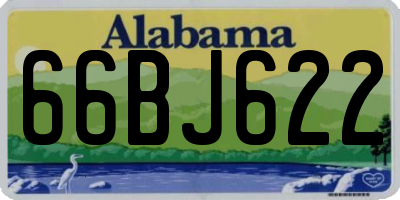 AL license plate 66BJ622