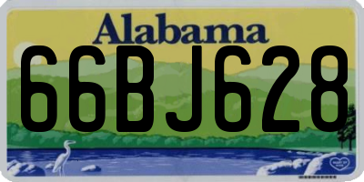 AL license plate 66BJ628