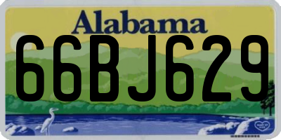 AL license plate 66BJ629