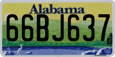AL license plate 66BJ637