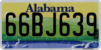 AL license plate 66BJ639