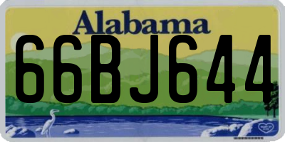 AL license plate 66BJ644