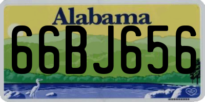 AL license plate 66BJ656
