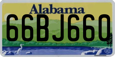AL license plate 66BJ660