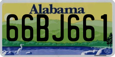 AL license plate 66BJ661