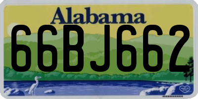 AL license plate 66BJ662