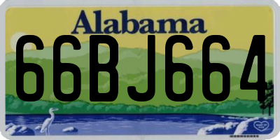 AL license plate 66BJ664