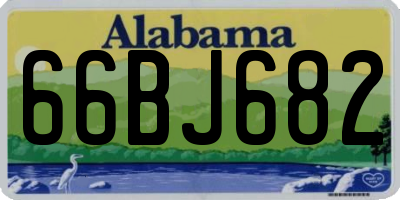 AL license plate 66BJ682
