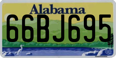 AL license plate 66BJ695