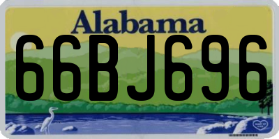 AL license plate 66BJ696