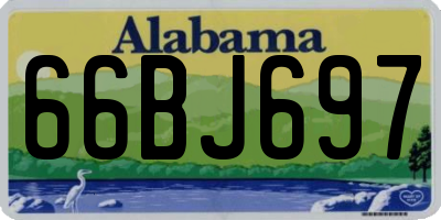 AL license plate 66BJ697