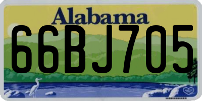 AL license plate 66BJ705