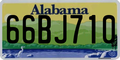 AL license plate 66BJ710