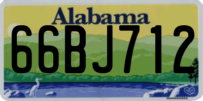AL license plate 66BJ712