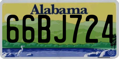 AL license plate 66BJ724