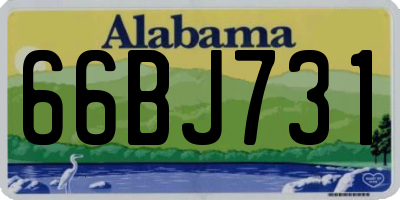 AL license plate 66BJ731