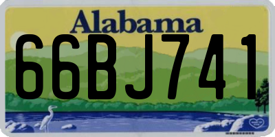 AL license plate 66BJ741