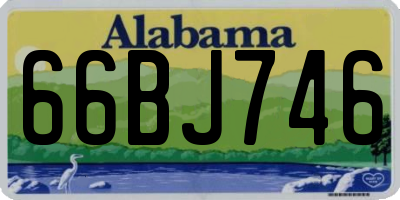 AL license plate 66BJ746