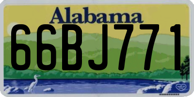 AL license plate 66BJ771