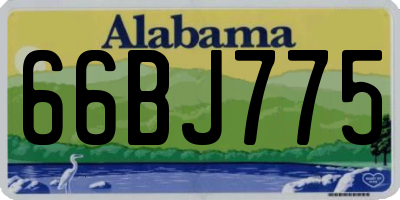 AL license plate 66BJ775
