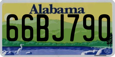 AL license plate 66BJ790