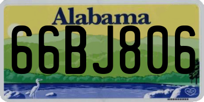 AL license plate 66BJ806