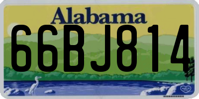 AL license plate 66BJ814