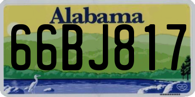 AL license plate 66BJ817