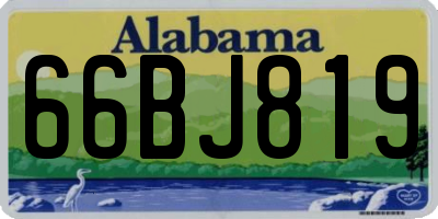 AL license plate 66BJ819