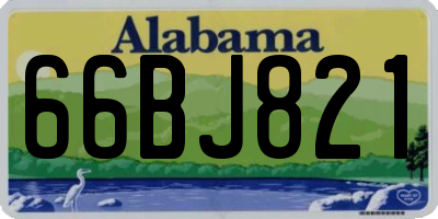 AL license plate 66BJ821