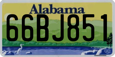 AL license plate 66BJ851