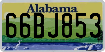 AL license plate 66BJ853
