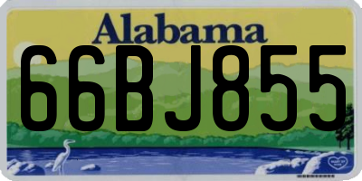 AL license plate 66BJ855