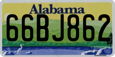 AL license plate 66BJ862