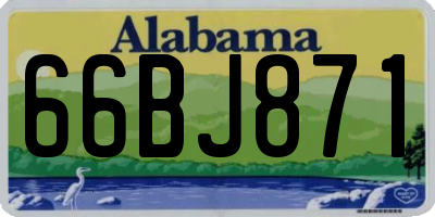 AL license plate 66BJ871