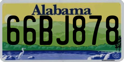 AL license plate 66BJ878