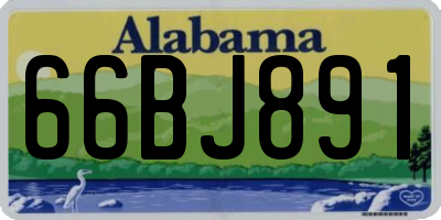 AL license plate 66BJ891
