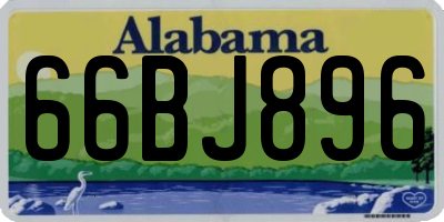 AL license plate 66BJ896