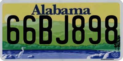 AL license plate 66BJ898