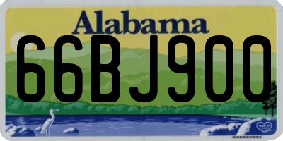 AL license plate 66BJ900