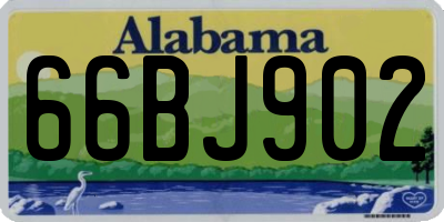AL license plate 66BJ902