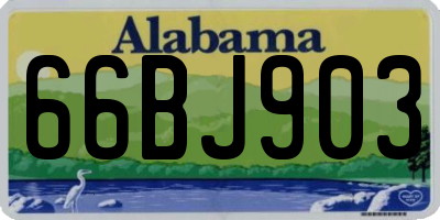 AL license plate 66BJ903