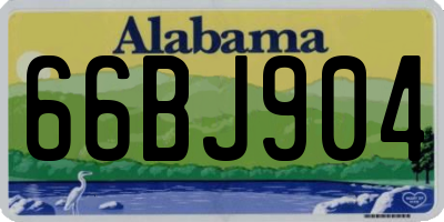 AL license plate 66BJ904