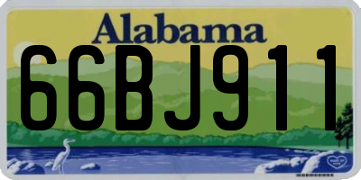 AL license plate 66BJ911