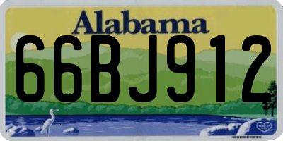AL license plate 66BJ912