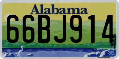 AL license plate 66BJ914